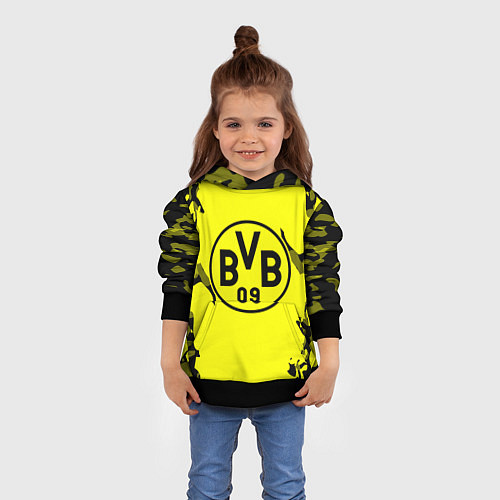 Детская толстовка FC Borussia Dortmund: Yellow & Black / 3D-Черный – фото 4