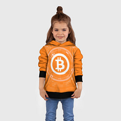 Толстовка-худи детская Bitcoin Tech, цвет: 3D-черный — фото 2