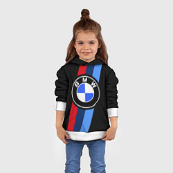 Толстовка-худи детская BMW 2021 M SPORT БМВ М СПОРТ, цвет: 3D-белый — фото 2