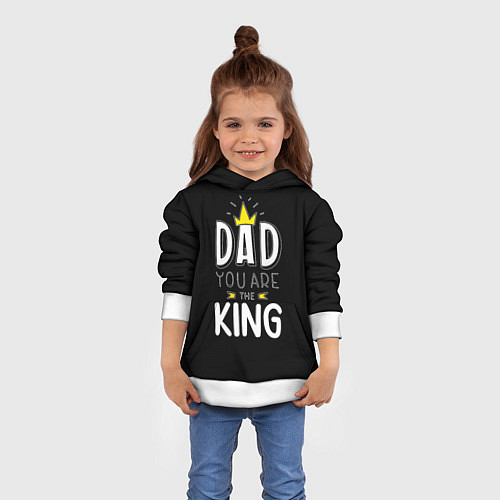 Детская толстовка Dad you are the King / 3D-Белый – фото 4