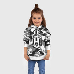 Толстовка-худи детская FC Juventus: Camouflage, цвет: 3D-белый — фото 2