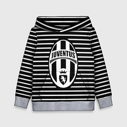 Толстовка-худи детская FC Juventus: Black Lines, цвет: 3D-меланж