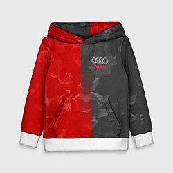 Толстовка-худи детская Audi: Red & Grey poly, цвет: 3D-белый