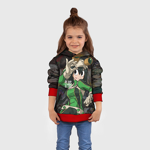 Детская толстовка My Hero Academia в очках / 3D-Красный – фото 4