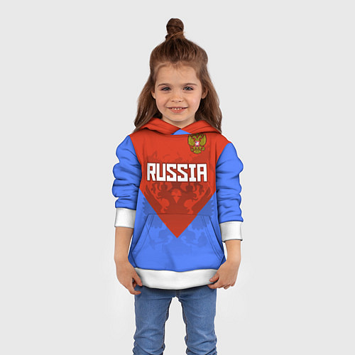 Детская толстовка Russia Red & Blue / 3D-Белый – фото 4