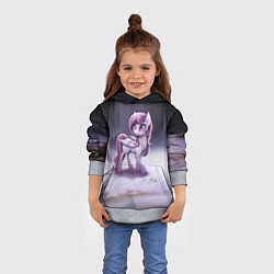 Толстовка-худи детская Violet Pony, цвет: 3D-меланж — фото 2