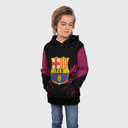 Детская толстовка Barcelona FC: Sport Fashion / 3D-Черный – фото 3