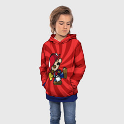 Толстовка-худи детская Super Mario: Red Illusion, цвет: 3D-синий — фото 2