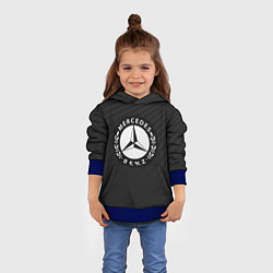 Толстовка-худи детская Mercedes-Benz, цвет: 3D-синий — фото 2