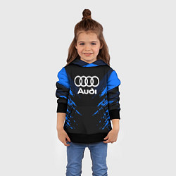 Толстовка-худи детская Audi: Blue Anger, цвет: 3D-черный — фото 2