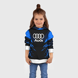 Толстовка-худи детская Audi: Blue Anger, цвет: 3D-белый — фото 2