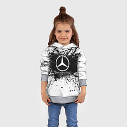 Толстовка-худи детская Mercedes-Benz: Black Spray, цвет: 3D-меланж — фото 2