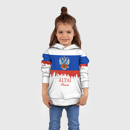 Детская толстовка Altai: Russia / 3D-Белый – фото 4