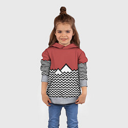 Толстовка-худи детская Горы Твин Пикс, цвет: 3D-меланж — фото 2