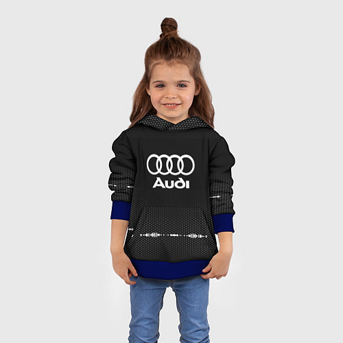 Детская толстовка Audi: Black Abstract / 3D-Синий – фото 4