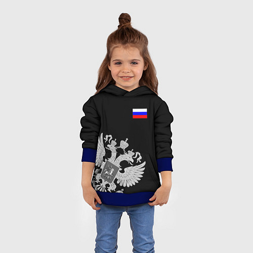 Детская толстовка Russia: Black Collection / 3D-Синий – фото 4