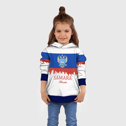 Детская толстовка Samara: Russia / 3D-Синий – фото 4
