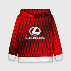 Толстовка-худи детская Lexus: Red Carbon, цвет: 3D-белый