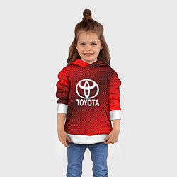 Толстовка-худи детская Toyota: Red Carbon, цвет: 3D-белый — фото 2