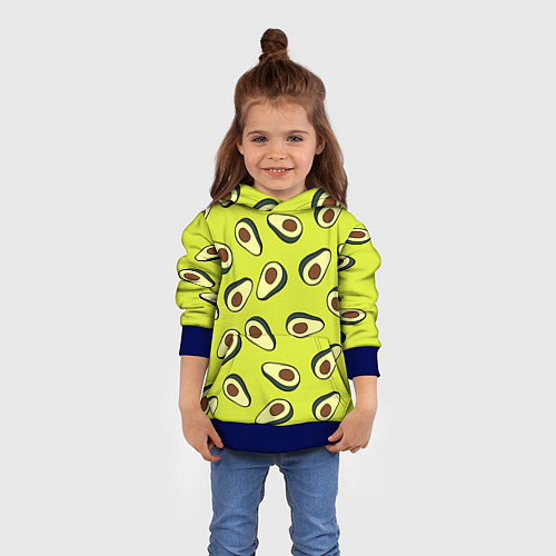 Детская толстовка Стиль авокадо / 3D-Синий – фото 4