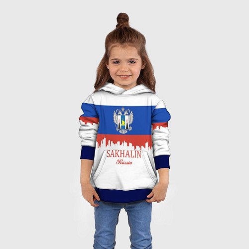 Детская толстовка Sakhalin: Russia / 3D-Синий – фото 4