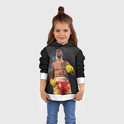 Толстовка-худи детская Vasyl Lomachenko, цвет: 3D-белый — фото 2