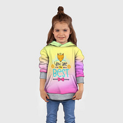 Толстовка-худи детская You are the best, цвет: 3D-меланж — фото 2