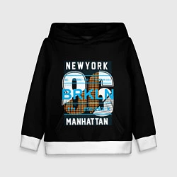 Толстовка-худи детская New York: Manhattan 86, цвет: 3D-белый