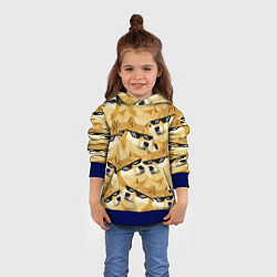 Толстовка-худи детская Doge: Deal with it, цвет: 3D-синий — фото 2