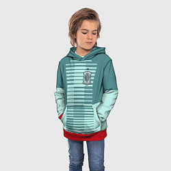 Толстовка-худи детская Сборная Испании: Вратарская ЧМ-2018, цвет: 3D-красный — фото 2