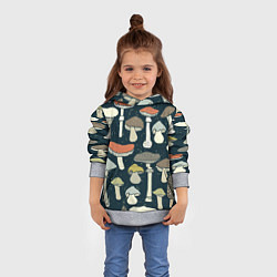 Толстовка-худи детская Грибной лес, цвет: 3D-меланж — фото 2