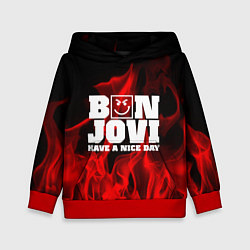 Толстовка-худи детская Bon Jovi: Have a nice day, цвет: 3D-красный