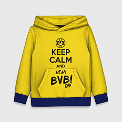 Толстовка-худи детская Keep Calm & Heja BVB, цвет: 3D-синий