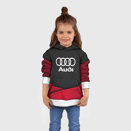 Детская толстовка Audi: Grey Carbon / 3D-Белый – фото 4