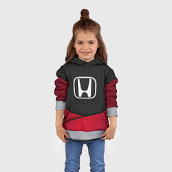 Толстовка-худи детская Honda: Grey Carbon, цвет: 3D-меланж — фото 2