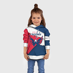 Толстовка-худи детская Washington Capitals, цвет: 3D-белый — фото 2