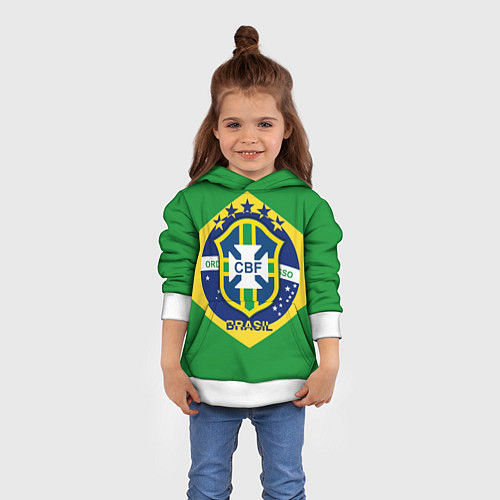 Детская толстовка CBF Brazil / 3D-Белый – фото 4