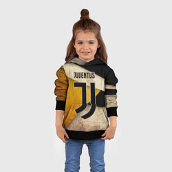Толстовка-худи детская FC Juventus: Old Style, цвет: 3D-черный — фото 2
