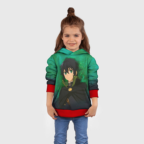 Детская толстовка Yuichiro Hyakuya / 3D-Красный – фото 4