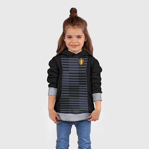 Детская толстовка Belgium Team: Goalkeeper WC-2018 / 3D-Меланж – фото 4