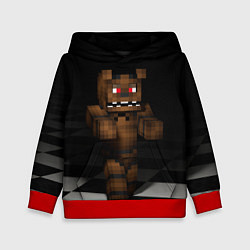 Толстовка-худи детская Minecraft: Freddy FNAF, цвет: 3D-красный