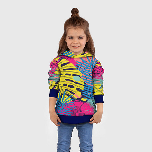 Детская толстовка Тропическая мода / 3D-Синий – фото 4
