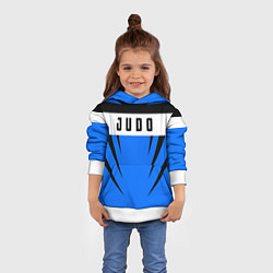 Толстовка-худи детская Judo Fighter, цвет: 3D-белый — фото 2