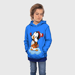 Толстовка-худи детская Chilly Willy, цвет: 3D-синий — фото 2