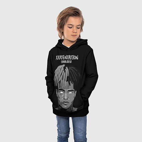 Детская толстовка XXXTentacion: 1998-2018 / 3D-Черный – фото 3