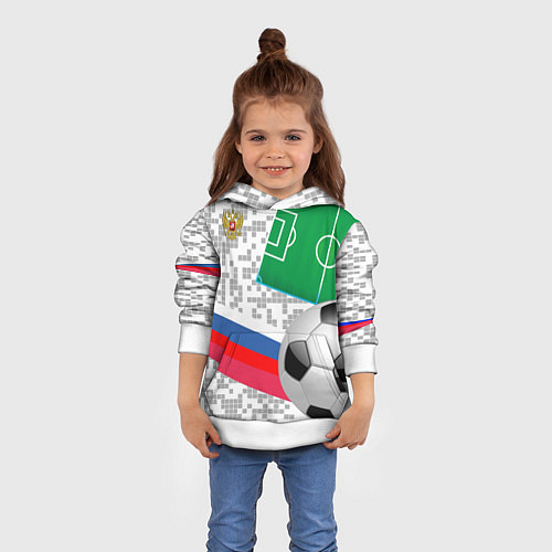 Детская толстовка Русский футбол / 3D-Белый – фото 4