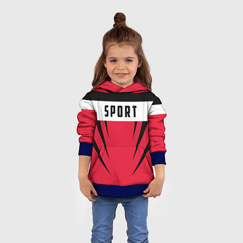 Детская толстовка Sport: Red Style / 3D-Синий – фото 4
