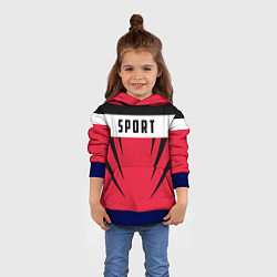Толстовка-худи детская Sport: Red Style, цвет: 3D-синий — фото 2