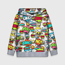 Толстовка-худи детская Pop art Fashion, цвет: 3D-меланж