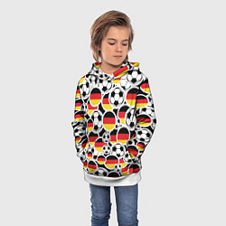 Толстовка-худи детская Германия: футбольный фанат, цвет: 3D-белый — фото 2